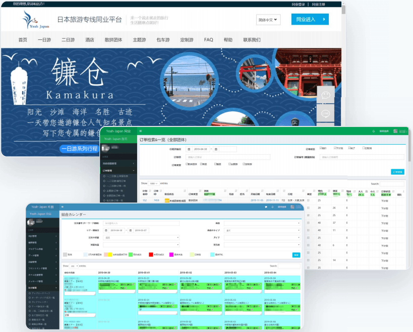 旅行会社業務プラットフォームのシステム構成図